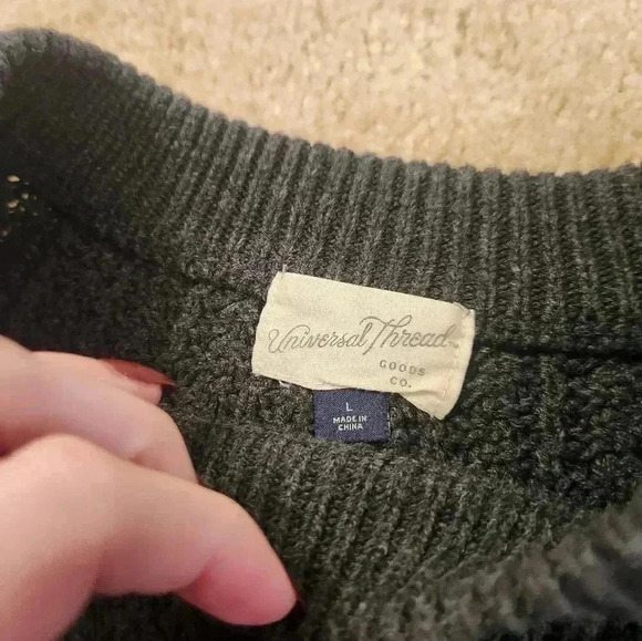 Universal Thread Gray Sweater Size L Crew Neck Womens #S491 - Picture 2 of 6